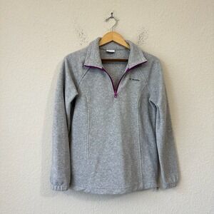 COLUMBIA Womens Benton Springs Half Zip Fleece Pullover Gray